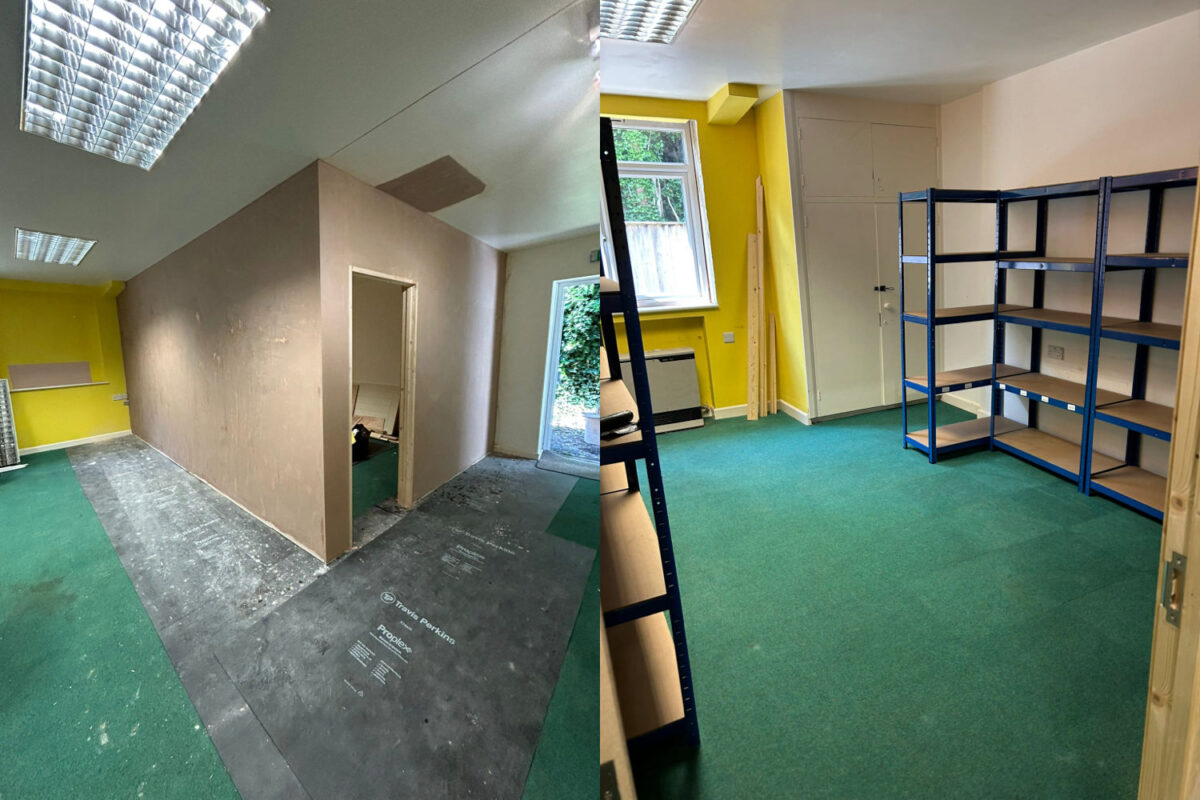 Construction work at our new building